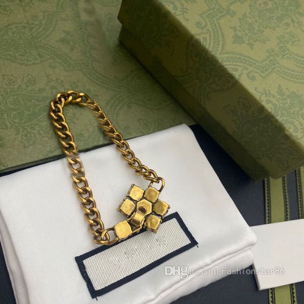 

mother's day gift designer pendant necklaces for women fashion clavicle chain flowers vintage metal bracelets trendy simple earring, Silver