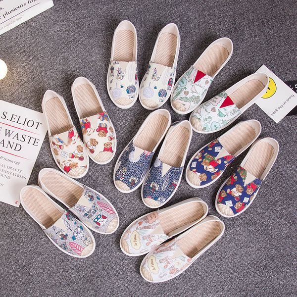 

autumn women loafers shoes espadrille graffiti comfort flat platform creepers shoes slip on women footwear ladies lj200820, Black