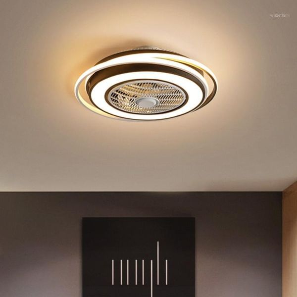 

63cm modern led ceiling fan low profile fans with lights fashion bedroom dining room study lamp remote control 220v / 110v1