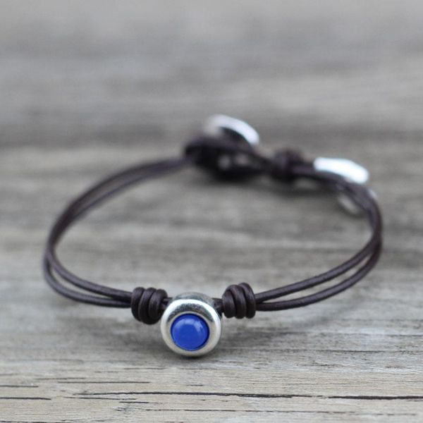 

anslow brand sweet candy color jewelry vintage style leather bracelet for women female girl christmas wedding gift low0751lb wmtasr, Golden;silver