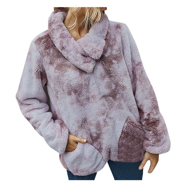 

oversized hoodie women sweatshirt new autumn and winter printed plush kg-222, Black