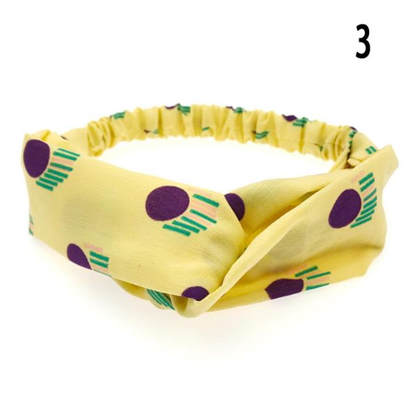 

korean sweet floral print cross knot wide headbands for women girls elastic plaid polka dots hair bands stretchy hair ribbons q sqcmvf