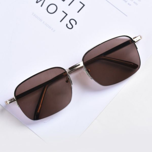 

male stone frame half crystal synthetic drawing glasses tea sunglasses flat sunglasses, White;black