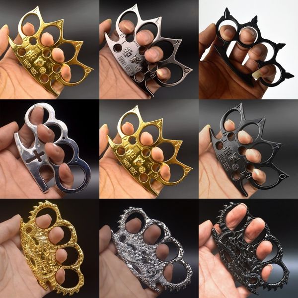 

hell gold detective constantine brass knuckle dusters gold powerful damage safety equipment, gilded steel knuckle duster self-defen