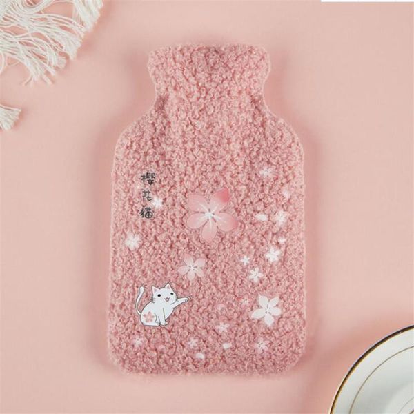 

симпатичная горячая вода бутылки портативной плюшевый кашемир плюш холодной proof руно сумка для женщины рук теплой воды бутылки безопасных