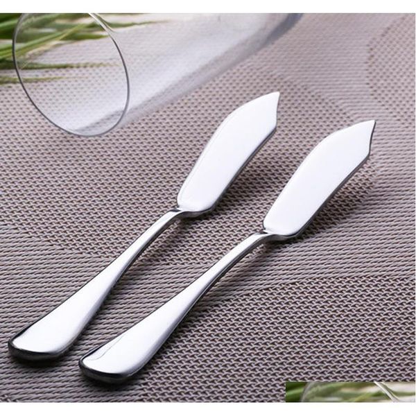 

100pcs/lot stainless steel cutlery knife metal butter knife cheese jam spreader cake kniv jllifc dh_niceshop