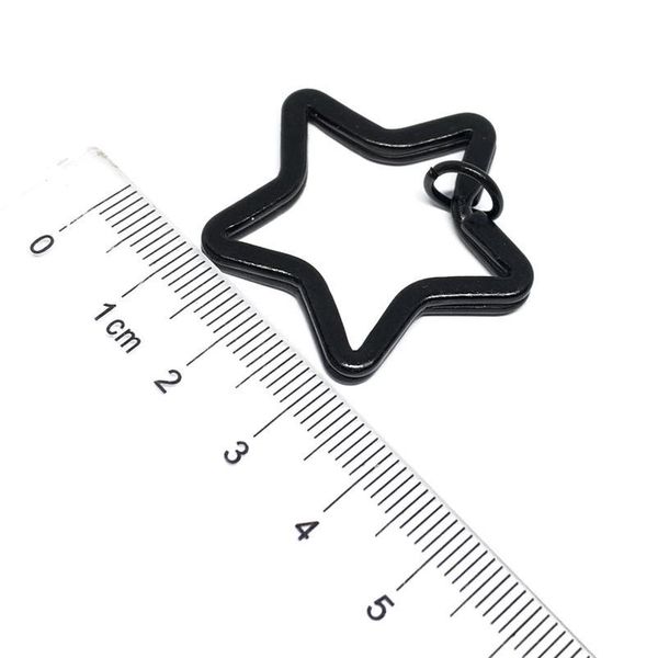 

10pc/lot 19 colors start shape diy metal key holder split rings keyring keychain accessories keychain making acc qylqgy