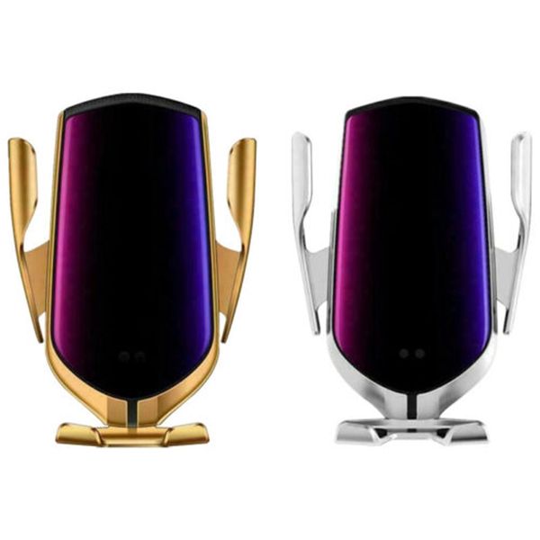 

clamping intelligent infrared automatic sensor car wireless charger phone bracket