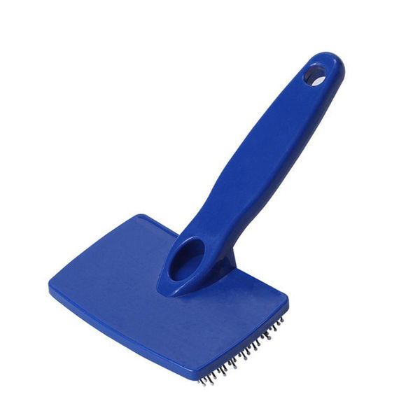 

гребень из домашних животных с нержавеющей сталью густые игольчатые вши, удаление массажа кисти для собак кошек инструмент для груминга аксе, Silver