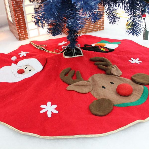 

christmas decorations 100cm for home tree skirt santa claus snowman elk pattern 220 g1