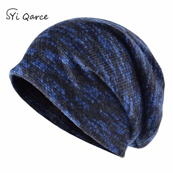 

beanie/skull caps syi qarce winter super warm knitted hat beanies bonnet plus velvet cap beat christmas gift for girl's women nm134-36, Blue;gray