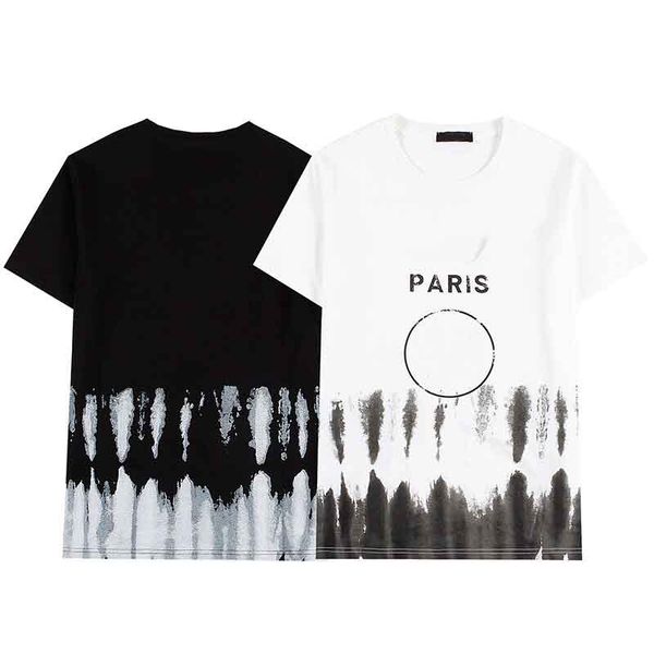 

new stylist 21ss mens t shirt fashion t-shirt women fashion printed tee casual mens breathable crew neck shirt size s-2xl, White;black