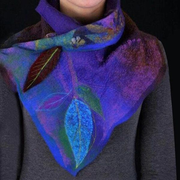 

scarves winter warm women casual vintage floral printing scarf fashion soft wrap multi-purpose shawl button foulard femme#35, Blue;gray