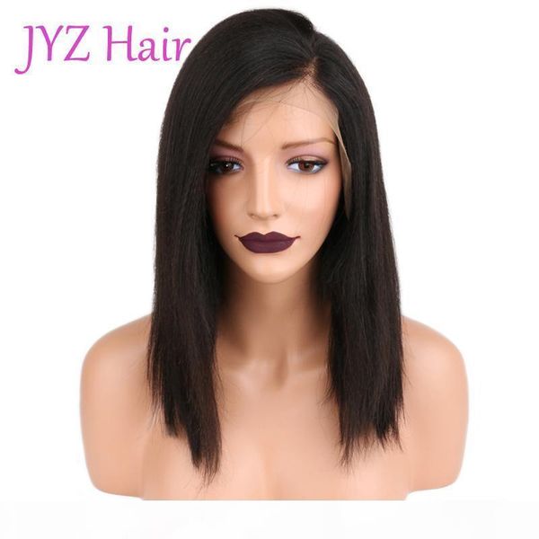 

selling virgin human hair malaysian virgin human straight full lace wig glueless virgin hair front lace wig with baby hair, Black;brown
