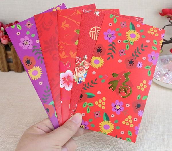 

greeting cards strong china flower style 2021 year of the ox chinese red packet