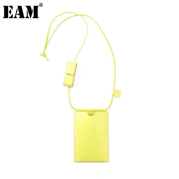 

shoulder bags [eam] women mini cube phone bag pu leather flap personality all-match crossbody fashion tide 2021 18a1491