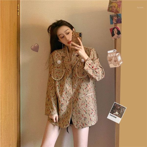 

autumn fashion casual small suit women's single-breasted suit loose retro hong kong flavor bf female1, White;black