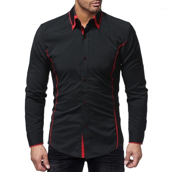 

new arrival mens brand clothing 2020 men dress shirt fashion camisa masculina men casual comfortable long-sleeved social shirts1, White;black