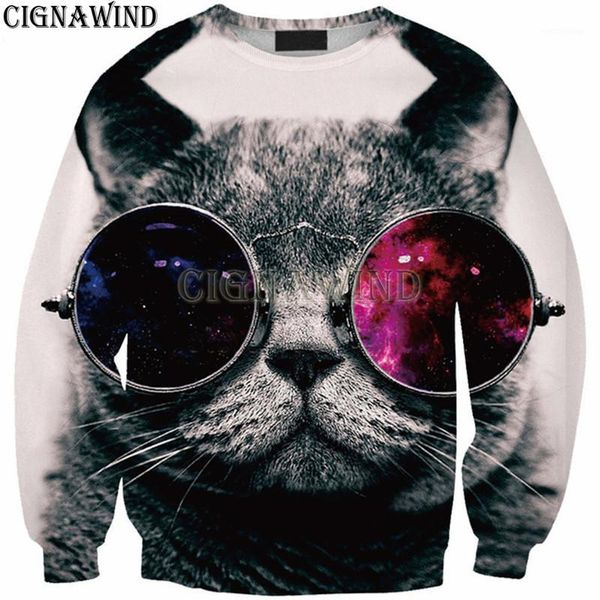 

new arrival hoodie men/women cut japanese cat with glasses 3d print hoodies sweatshirts casual harajuku style streetwear 1, Black