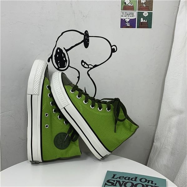 

new 3 colors lace up fashion mens womens canvas shoes casual shoes n5002 eur35-40 y200106, Black