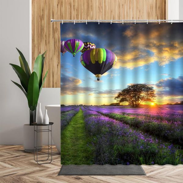 

shower curtains air balloon curtain turkish balloons colorful bathroom decoration waterproof home backdrop cloth romantic