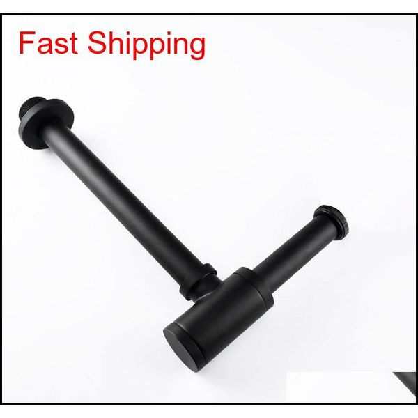 

brass body basin wast drain wall connection plumbing p-traps wash pipe bathroom sink trap black/ qylqqq sports2010