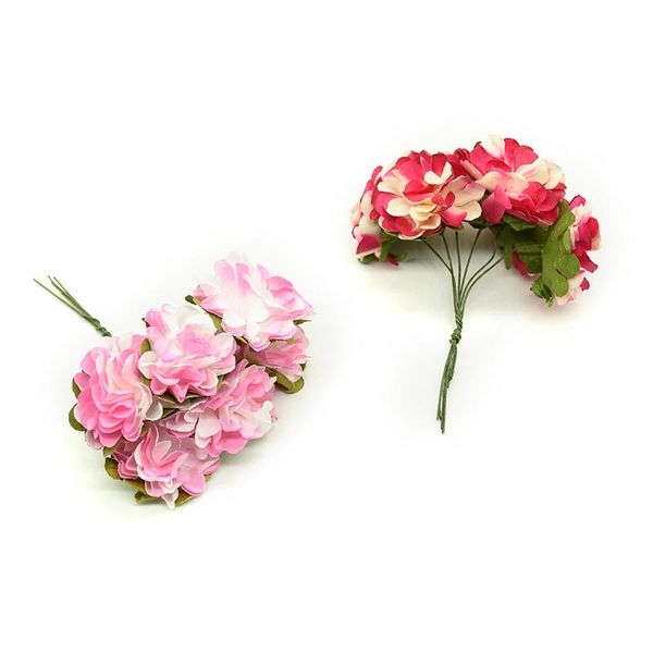 

6шт дешевые поддельные бумаги розы цветы diy рукоделия гирлянда подарки коробка искусственные цветы для свадьбы дома новогодние украшения f