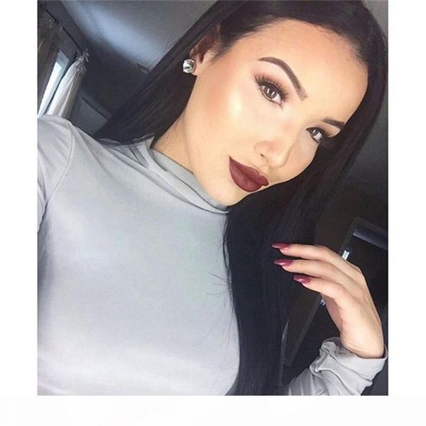 

100% human hair wig brazilian straight full lace wigs with baby hair human hair glueless full lace front wigs for black women, Black;brown