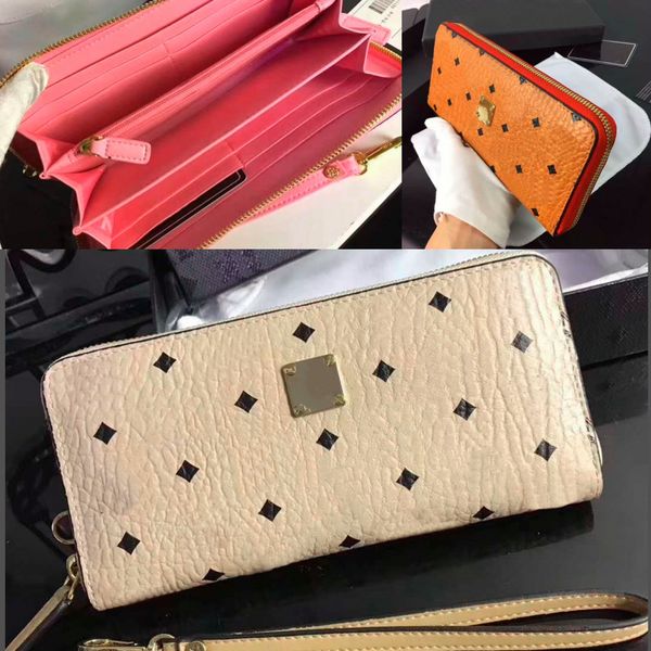 

classic men's and women's korean fashion printed long wallet large capacity credit card wallet 8002264c, Red;black