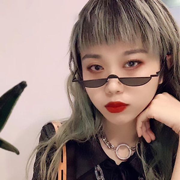 

sunglasses women's small oval women/men vintage retro brand designer alloy sun glasses outdoor travel punk de sol mujer, White;black