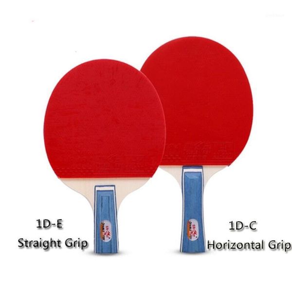 

1 piece sporting goods genuine double fish table tennis racket 1d-c horizontal / 1d-e straight racket for beginners1