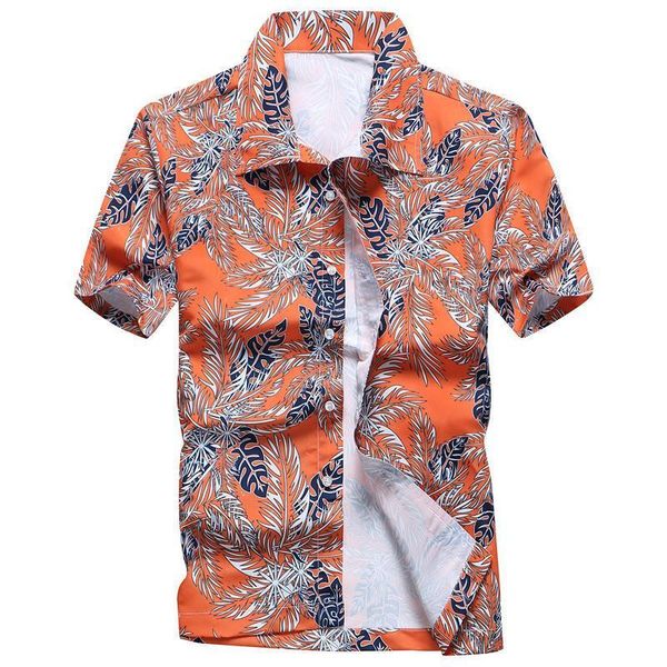 

summer shirt men hawaiian shirt print plus size 5xl casual loose shirts quick dry holidays beach shirt men camisa masculina, White;black