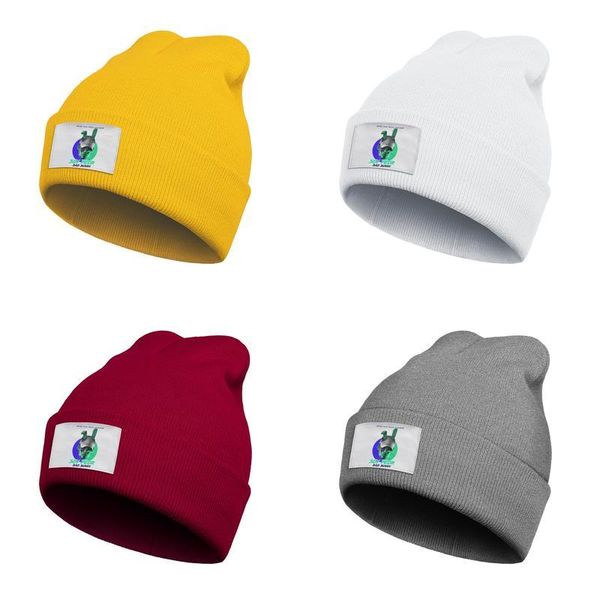 

мужские женщины мода часы beanie hat bad bunny slououchy breim трикотаж cap логотип, Blue;gray