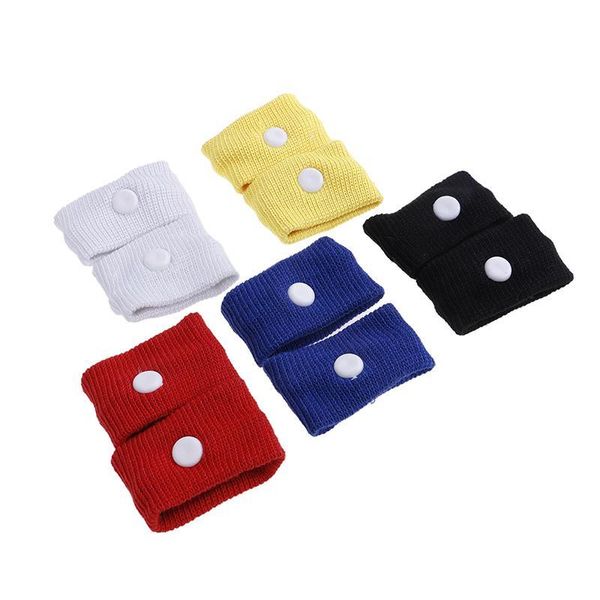 

1/2pcs adjustable travel anti nausea wristbands reusable cotton wrist band wristbands sickness car motion sea sick sh qyltuq, Black;red