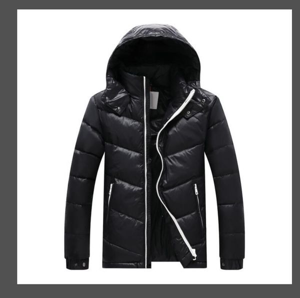 

fashion new winter down jacket men's short down jacket 90% white duck down size xs, Black