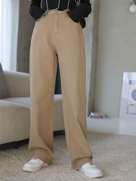 

dazy high waist straight leg jeans q0sl#, Blue