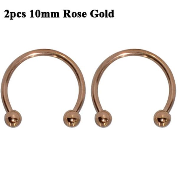 

2 шт. нержавеющая сталь nostrih нос кольцо для носа кольца губные серьги круговые пирсинг шарика подкова руконое кольцо пирсинг кузов ювелир, Silver