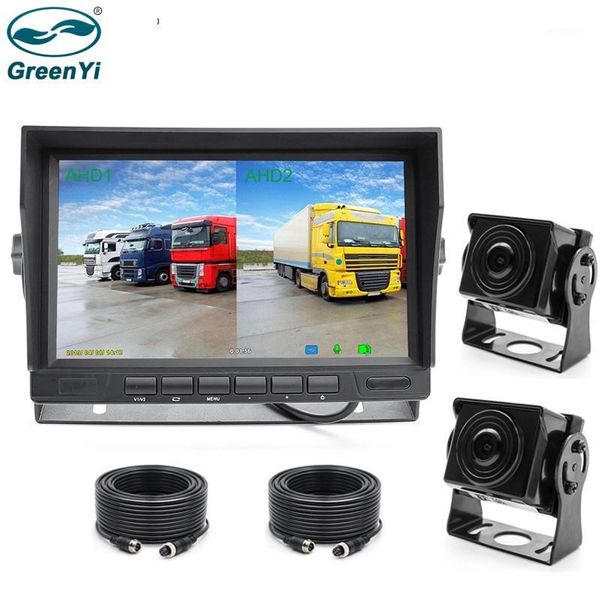 

greenyi 7 inch ips screen hd ahd 1024*600p car dvr recorder ahd monitor with 2 channels rear view reverse backup camera1