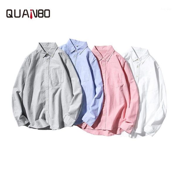 

2020 new arrival spring solid color shirts mens casual loose youth long sleeve shirt fashion japanese retro trend male shirts1, White;black