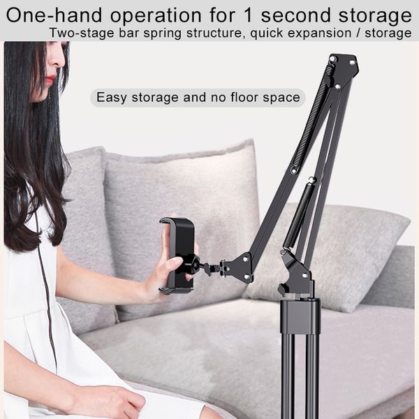 

4fds2awgreat demand flexible long arm lazy gooseneck floor stand phone holder
