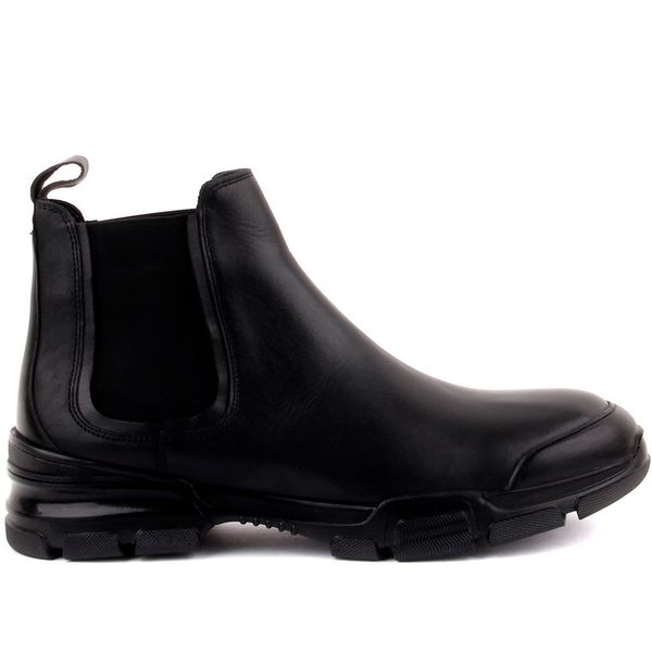 

men's black leather boots t935