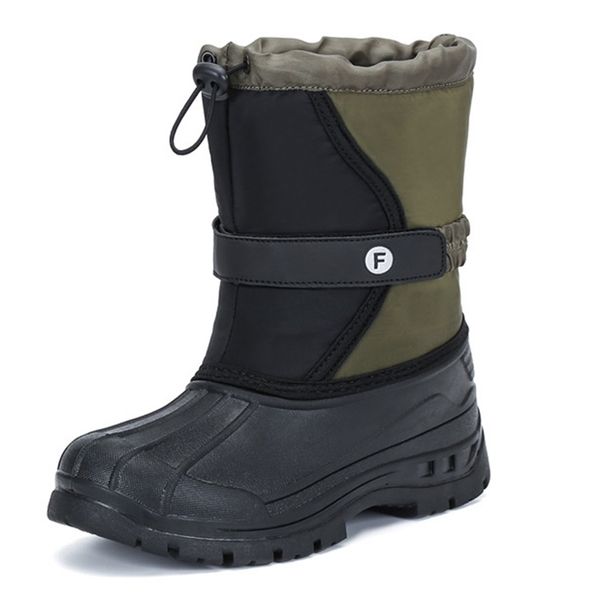 

outdoor winter kids boots girls shoes warm fur flat shoes boys snow boots children flats mid-calf boots bota tenis infantil lj201202, Black;grey