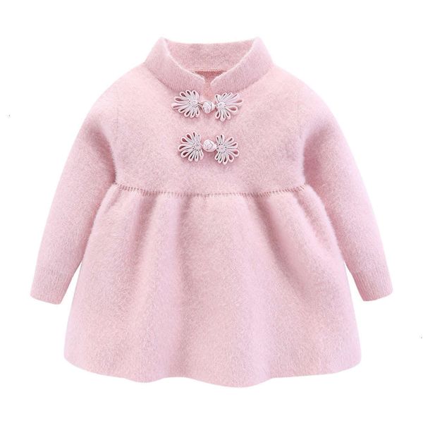 

girls' chine ferret cute long sve pullover children's sweater, Blue