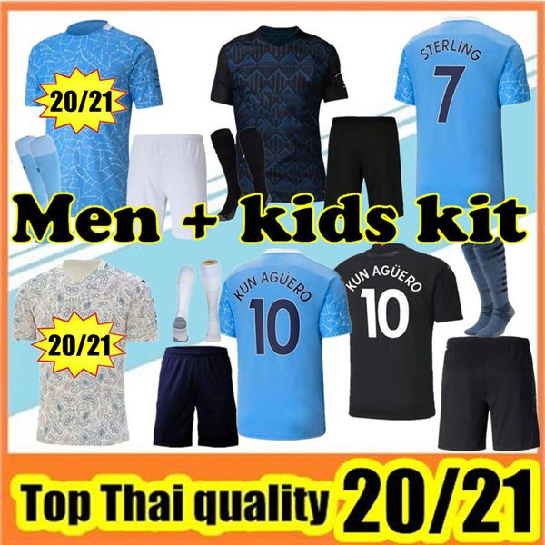 

2020/21 man soccer jersey city 2021 home away third maillot de foot 20 21 men kids kit football shirt, Black;yellow