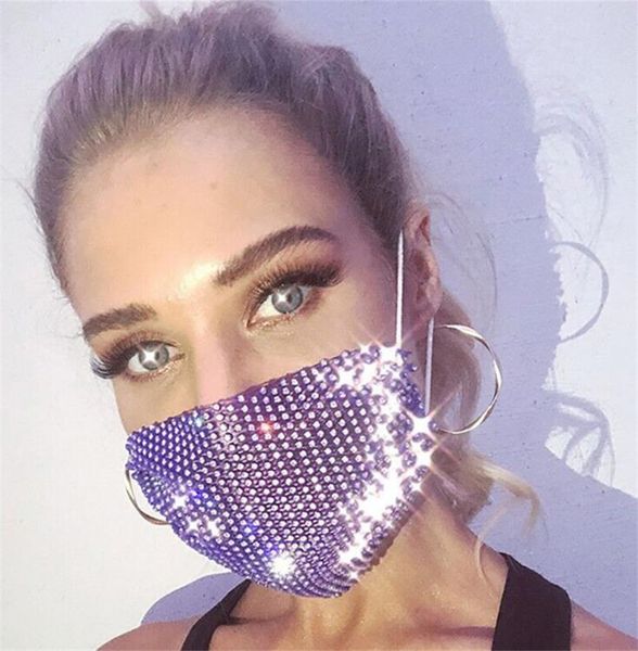 

colorful 23 colors mesh bling diamond party rhinestone grid net mask washable hollow masks gwe2125