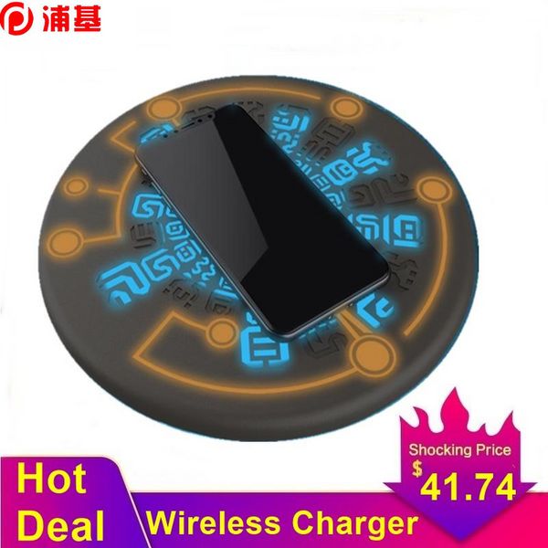 

10w magic array qi wireless charger for iphone 8 x xr xs 11 pro max cargador inalambrico fast wireless charging pad