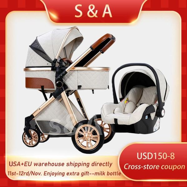 

fast shipping baby stroller high landscape carriage 2020 new pram 2 in 1