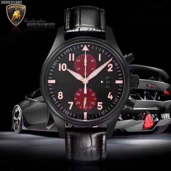 

fighter chronograph watch new men's watch diameter 43mm thick 15mm7750 chronograph movement frequency 28800 sapphire mirror double laye, Slivery;brown