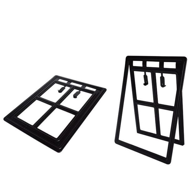 

lockable plastic pet dog cat kitty door for screen window security flap gates pet tunnel dog fence access door for home jlldnao