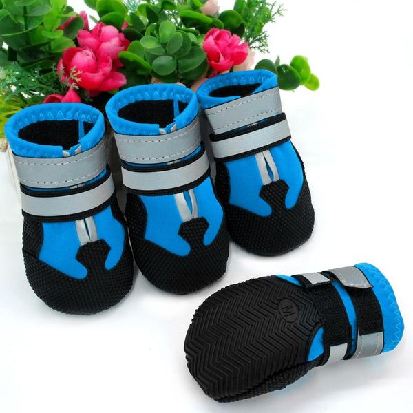 

reflective dog shoes waterproof large big dogs shoe boot non-slip pitbull bull dog warm winter rain snow boots 4pcs pet bbytcc